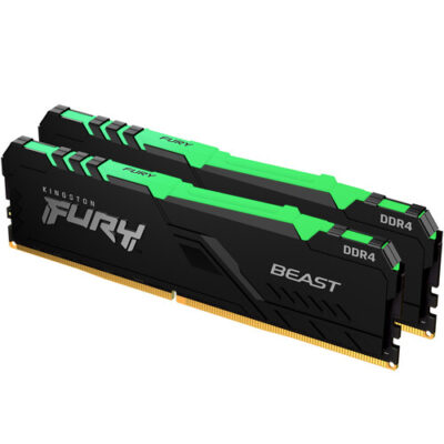 Kingston 16GB FURY Beast RGB DDR4 3200 MHz UDIMM Memory Kit (2 x 8GB)